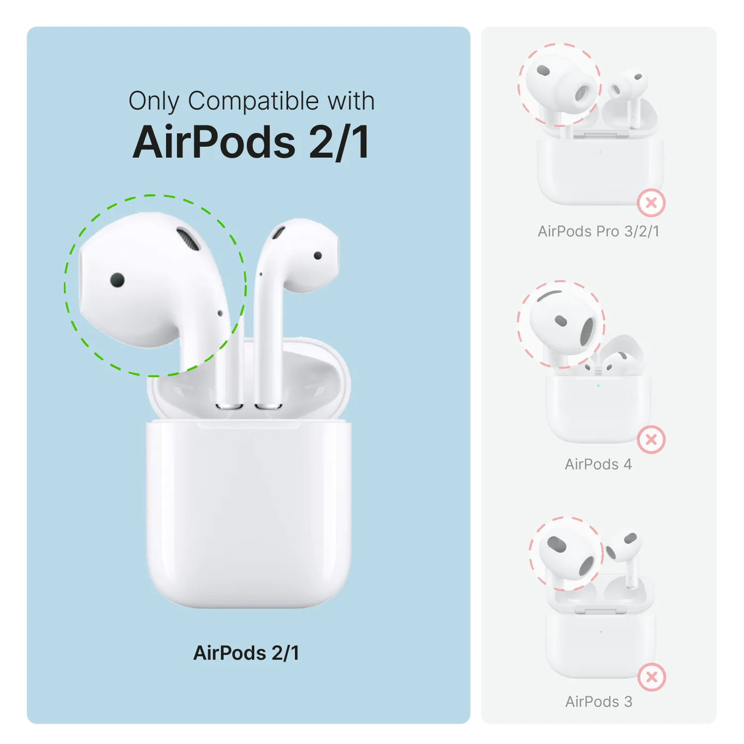 AirPods (Gen 2/1) - Waterproof Case + Carabiner