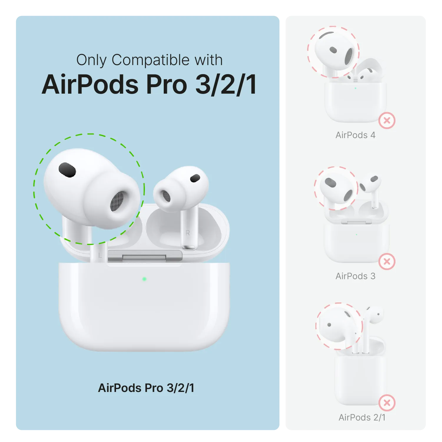 AirPods Pro (Gen 3/2/1) - Waterproof Case + Carabiner