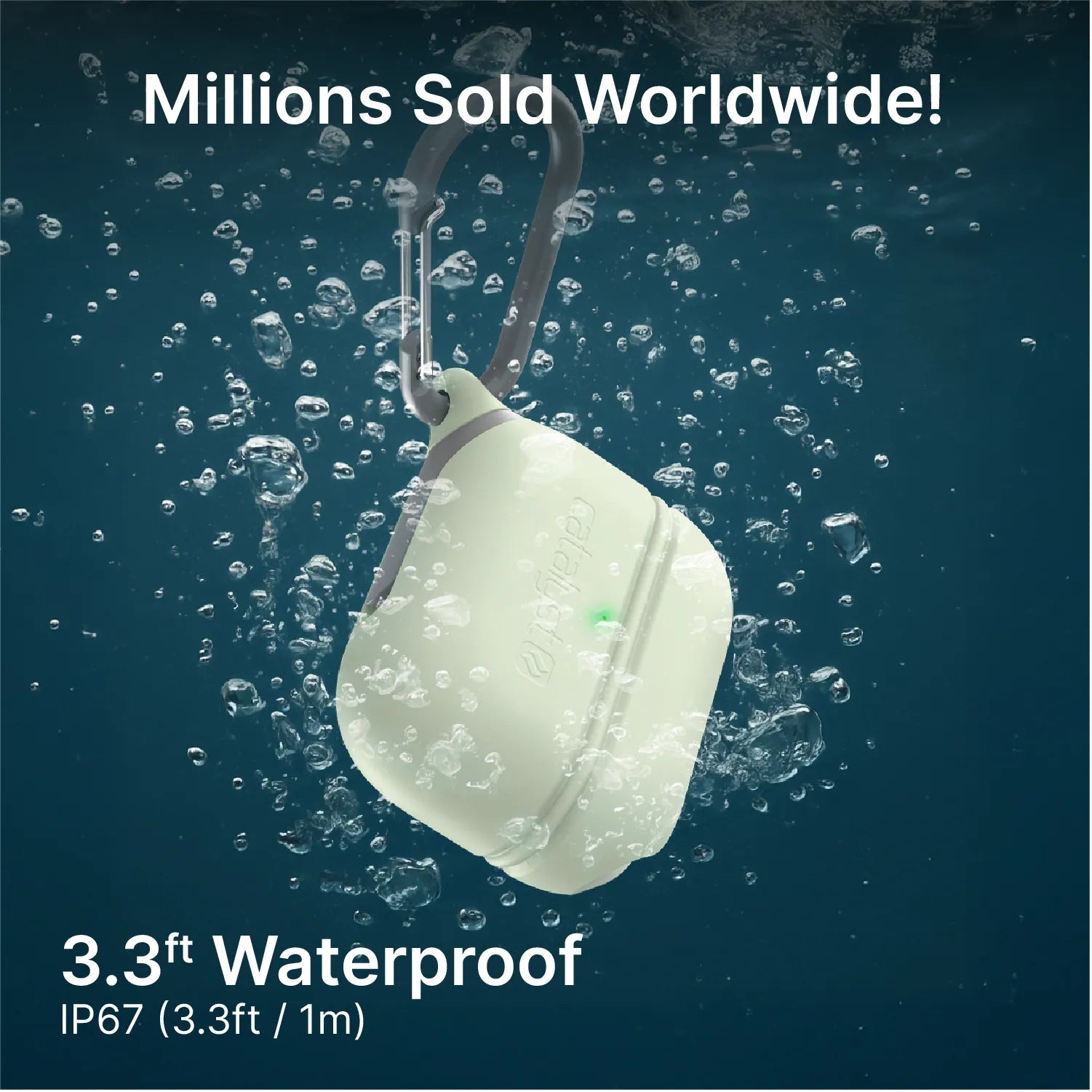 AirPods Pro (Gen 3/2/1) - Waterproof Case + Carabiner