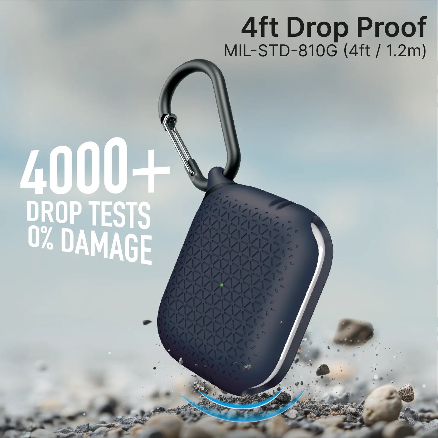 AirPods Pro (Gen 2/1) - Waterproof Case + Carabiner
