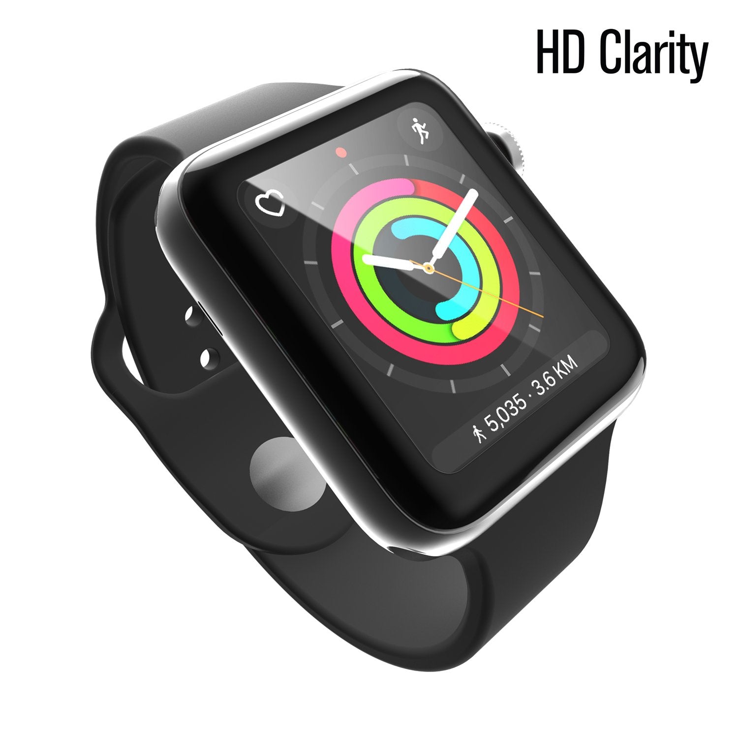 Catalyst Apple Watch Series 3 and 2 42mm Screen Protector showing apple watch with catalyst screen protector text reads hd clarity