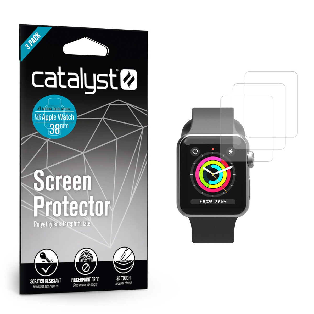 Buy Screen Protector for 38mm Apple Watch - 3 Pack by Catalyst®