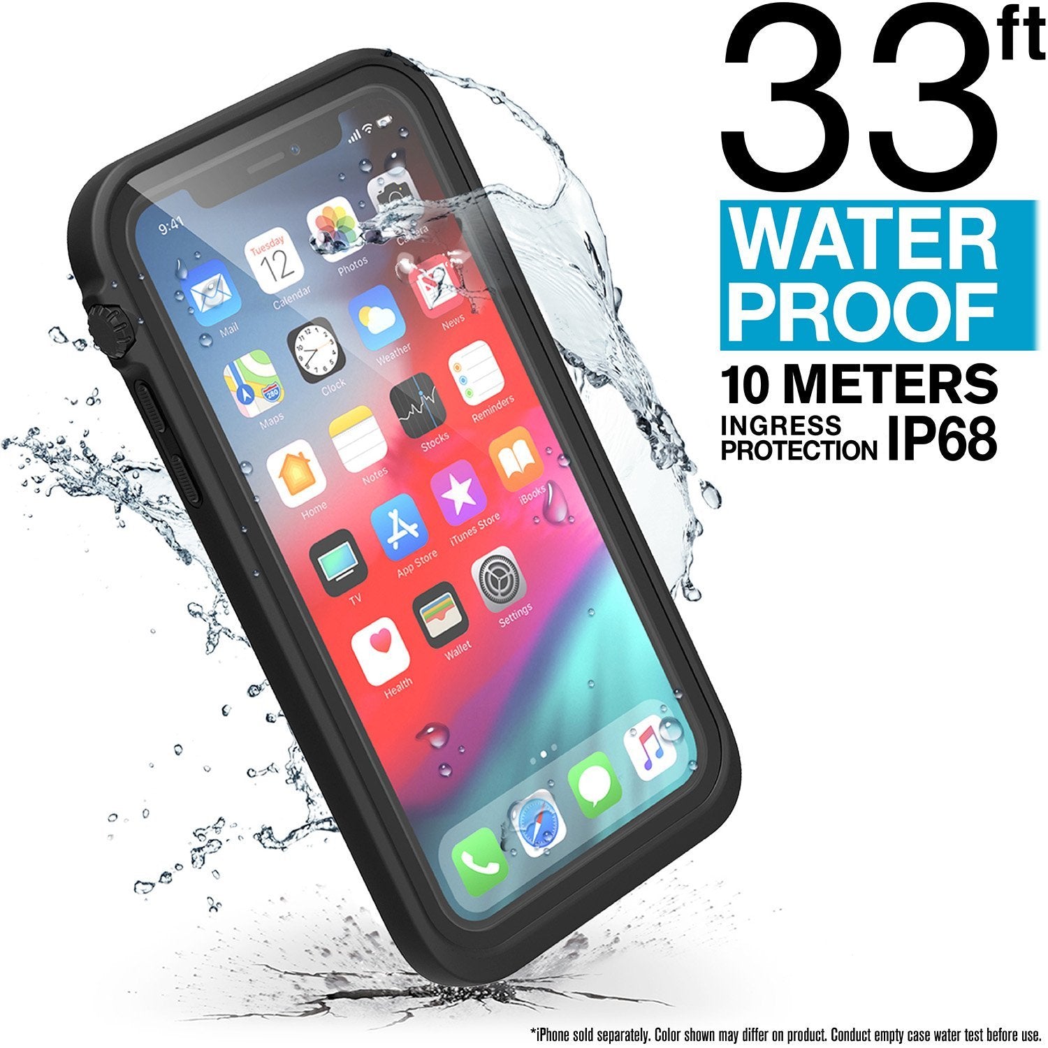 CATIPHOXBLKS | Waterproof Case for iPhone Xs