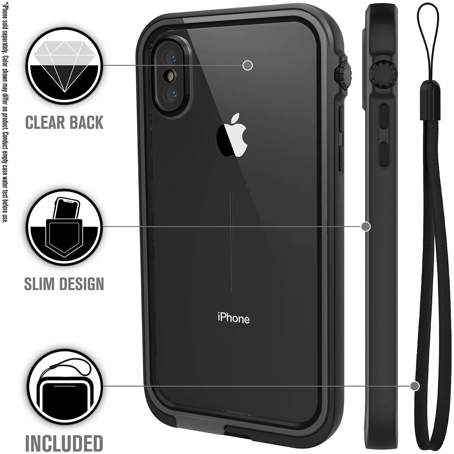 CATIPHOXBLKS | Waterproof Case for iPhone Xs