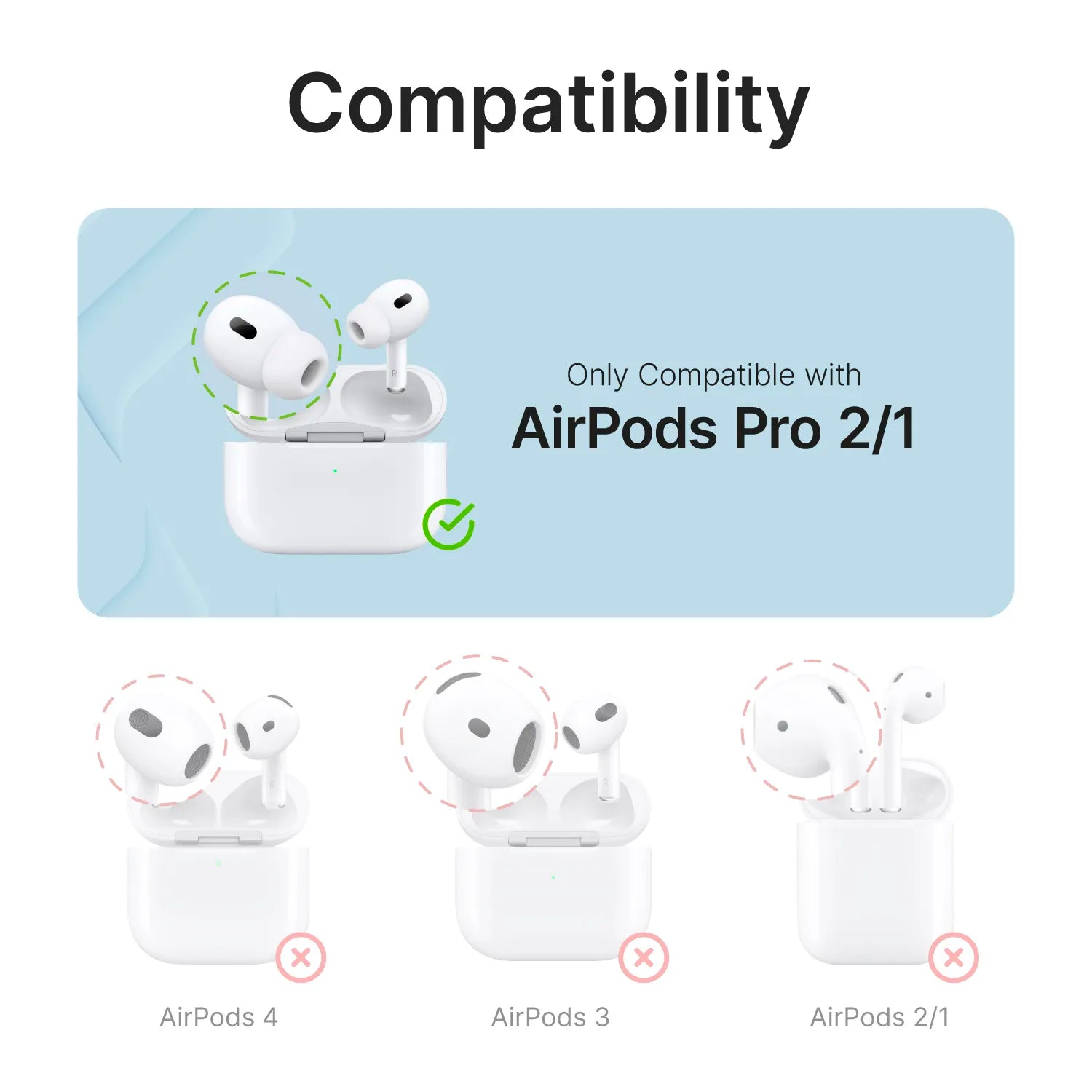 AirPods Pro (Gen 2/1) - 100M Waterproof Total Protection Case + Carabiner