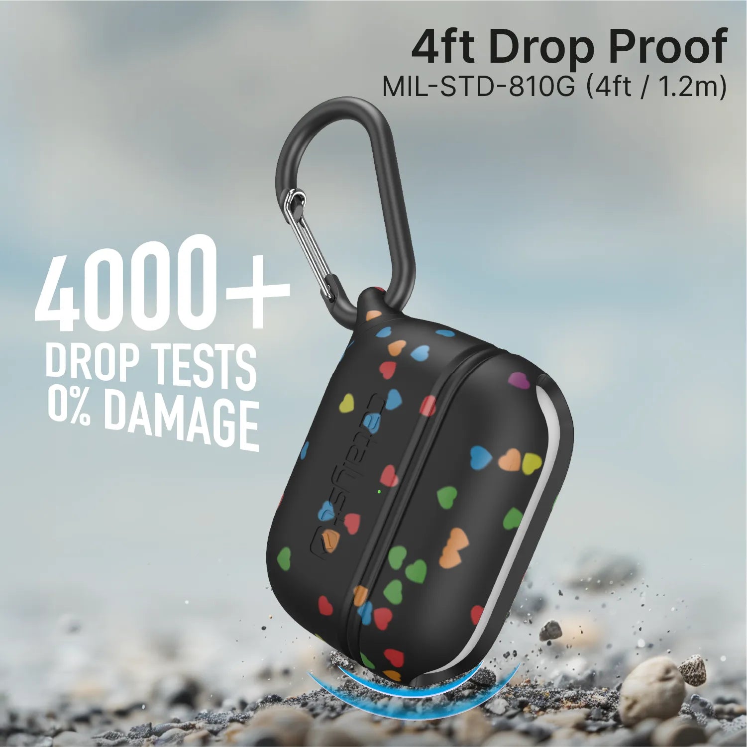 AirPods Pro (Gen 3/2/1) - Waterproof Case + Carabiner