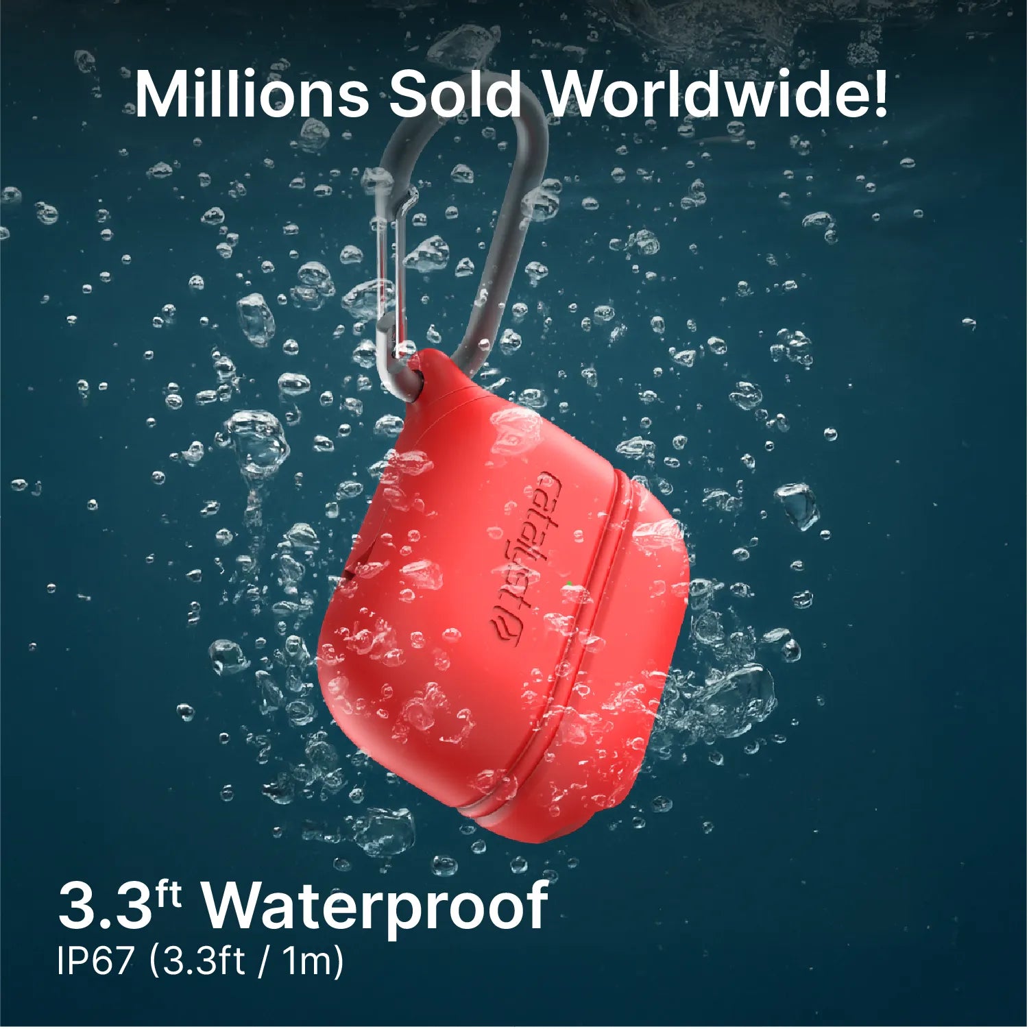 AirPods Pro (Gen 2/1) - Waterproof Case + Carabiner