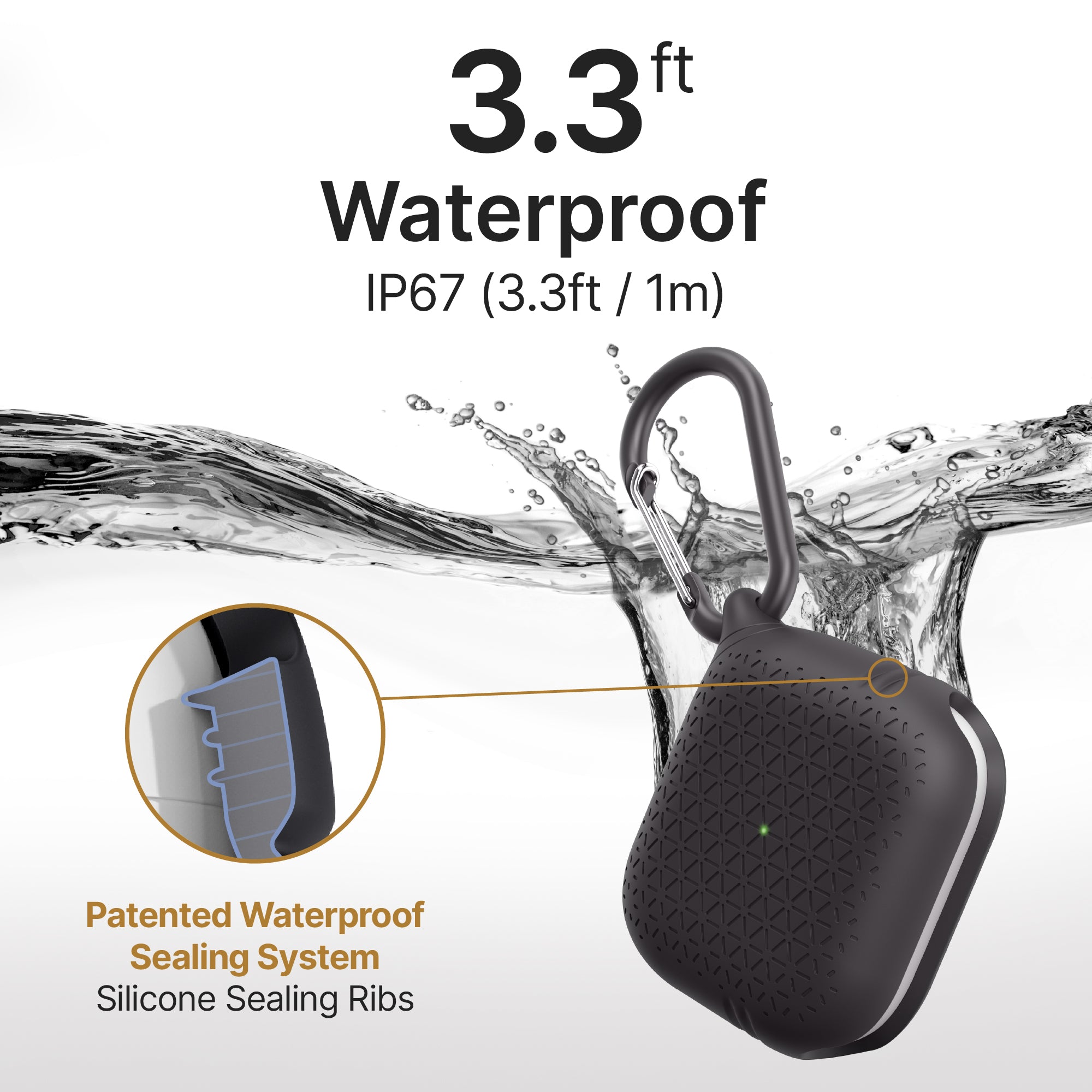 AirPods (Gen 3) - Waterproof Case + Carabiner