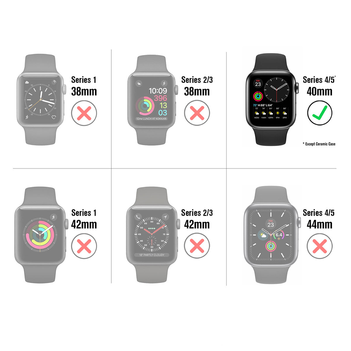 Catalyst Impact Protection Case for Apple Watch Series 5 4