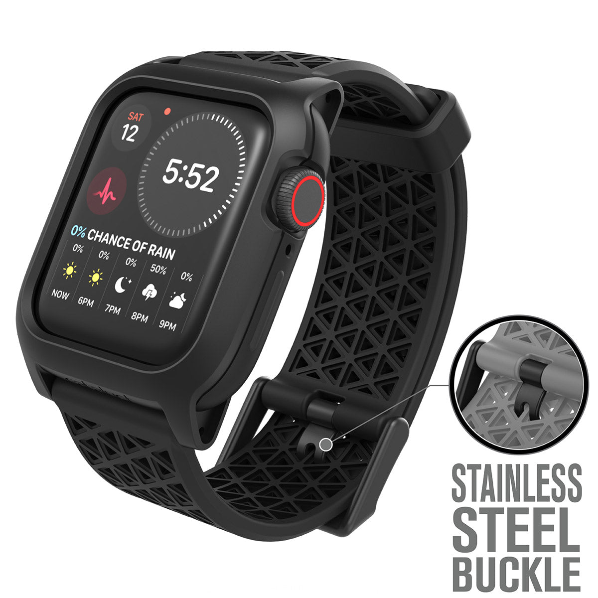 Catalyst Impact Protection Case for Apple Watch 44mm Stealth Black