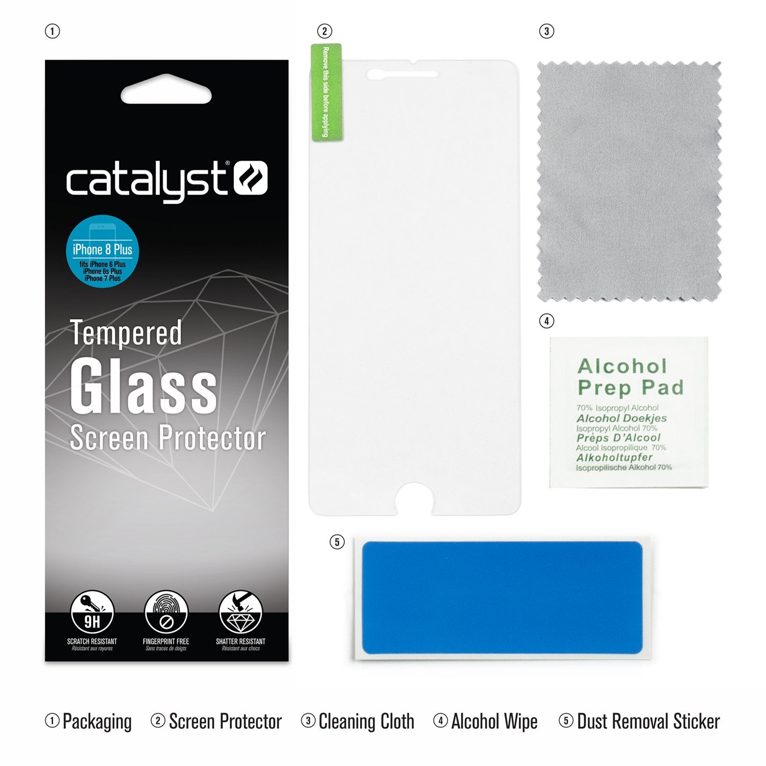 Tempered Glass Screen Protector for iPhone 8 Plus