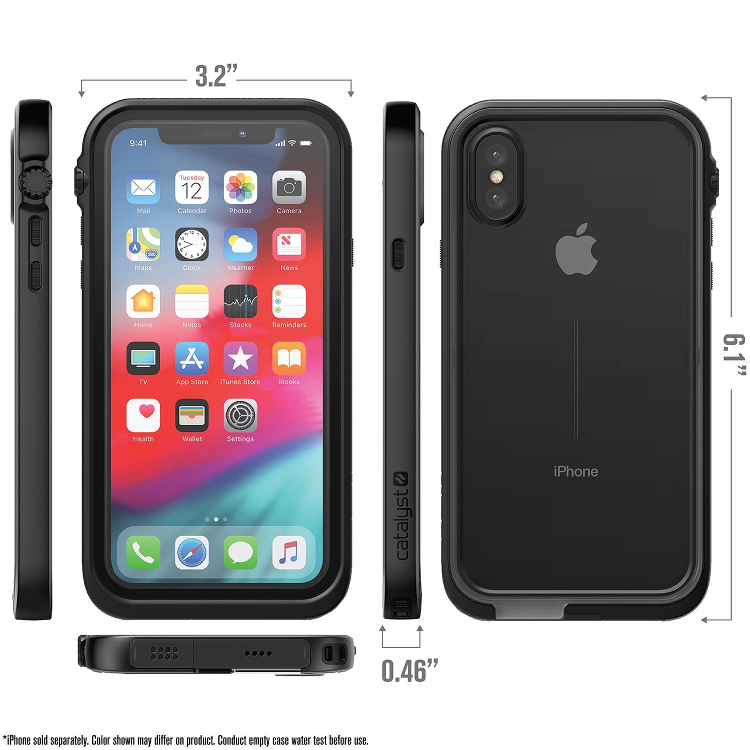 CATIPHOXBLKS | Waterproof Case for iPhone Xs