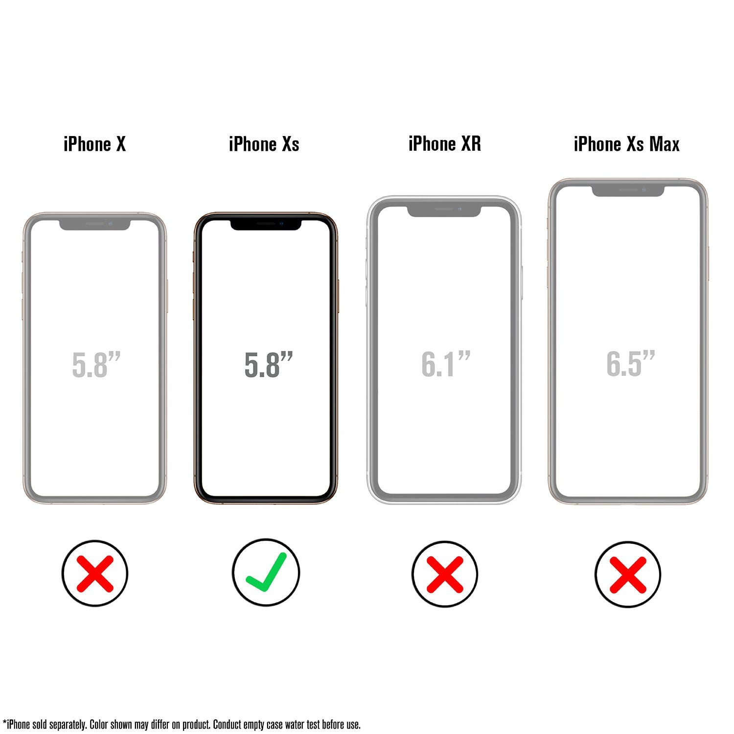 CATIPHOXBLKS | Waterproof Case for iPhone Xs